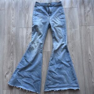 Free People Light Blue Flare Jeans
